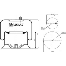 febi bilstein | Federbalg, Luftfederung | 45657