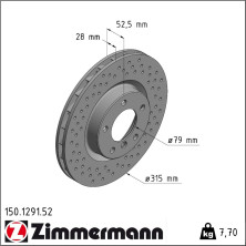 150.1291.52 Bremsscheibe SPORT Z