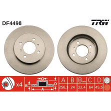 TRW | Bremsscheibe | DF4498