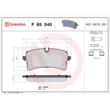 Brembo | Bremsbelagsatz, Scheibenbremse | P 65 040