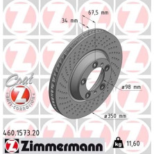 ZIMMERMANN COAT Z 460.1573.20 Bremsscheibe für PORSCHE 911