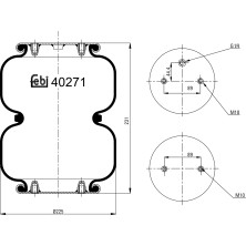 febi bilstein | Federbalg, Luftfederung | 40271