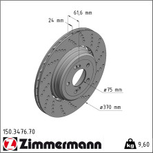 Zimmermann Bremsscheibe Formula Z 150.3476.70