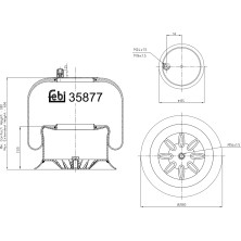 febi bilstein | Federbalg, Luftfederung | 35877