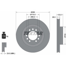 Textar | Bremsscheibe | 93127200