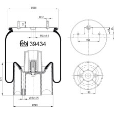 febi bilstein | Federbalg, Luftfederung | 39434