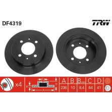 TRW | Bremsscheibe | DF4319