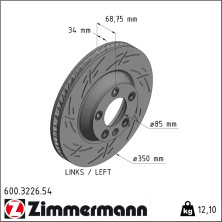 Zimmermann Bremsscheibe BLACK Z 600.3226.54