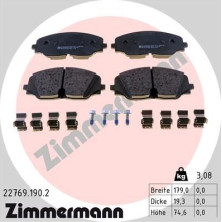 Zimmermann | Bremsbelagsatz, Scheibenbremse | 22769.190.2