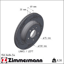 150.3484.54 Bremsscheibe BLACK Z