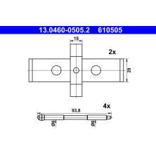 13.0460-0505.2 Zubehörsatz, Scheibenbremsbelag