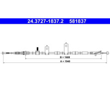 24.3727-1837.2 Seilzug, Feststellbremse 24.3727-1837.2 Seilzug, Feststellbremse