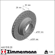 Zimmermann | Bremsscheibe | 460.1510.20
