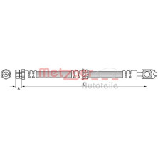 Metzger | Bremsschlauch | 4110887
