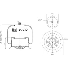 febi bilstein | Federbalg, Luftfederung | 35692