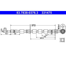 ATE | Bremsschlauch | 83.7838-0376.3