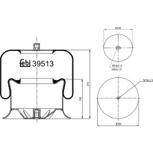 febi bilstein | Federbalg, Luftfederung | 39513