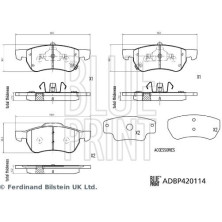 Blue Print | Bremsbelagsatz, Scheibenbremse | ADBP420114