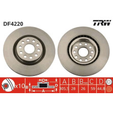 TRW | Bremsscheibe | DF4220