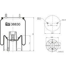 febi bilstein | Federbalg, Luftfederung | 38830