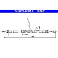ATE | Seilzug, Feststellbremse | 24.3727-0681.2