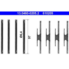 13.0460-0205.2 Zubehörsatz, Scheibenbremsbelag