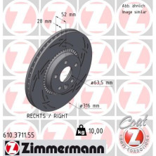Zimmermann Bremsscheibe BLACK Z 610.3711.55