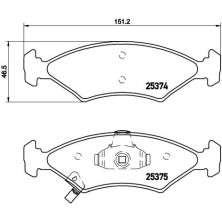 Brembo | Bremsbelagsatz, Scheibenbremse | P 30 062