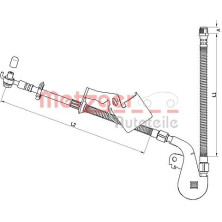 Metzger | Bremsschlauch | 4110809