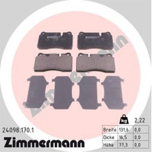 Zimmermann | Bremsbelagsatz, Scheibenbremse | 24098.170.1