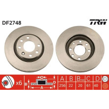 TRW | Bremsscheibe | DF2748