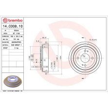 Brembo | Bremstrommel | 14.C008.10