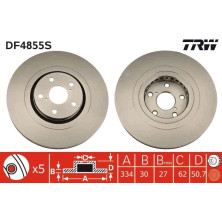 TRW | Bremsscheibe | DF4855S