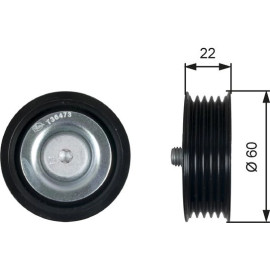 Umlenk-/Führungsrolle, Keilrippenriemen T36473 Umlenk-/Führungsrolle, Keilrippenriemen T36473