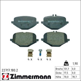 Bremsbelagsatz, Scheibenbremse 22717.180.2 Bremsbelagsatz, Scheibenbremse 22717.180.2