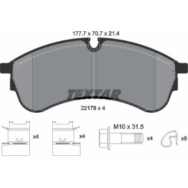 Textar 2217801 Bremsbelagsatz, Scheibenbremse Q+