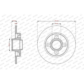 Bremsscheibe DDF2929-1