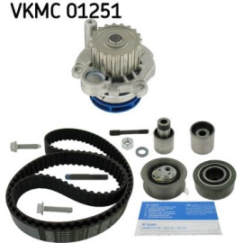 SKF VKMC 01251 Wasserpumpe + Zahnriemensatz mit Stehbolzen, Zähnez.: 141, mit trapezförmigen Zahnprofil, Kunststoff