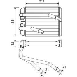 Wärmetauscher, Innenraumheizung 811598 Wärmetauscher, Innenraumheizung 811598