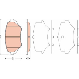 Bremsbelagsatz, Scheibenbremse GDB3401 Bremsbelagsatz, Scheibenbremse GDB3401