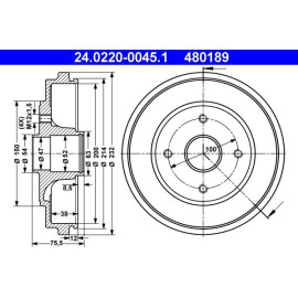 Bremstrommel 24.0220-0045.1
