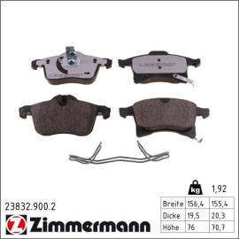 Bremsbelagsatz, Scheibenbremse 23832.900.2 Bremsbelagsatz, Scheibenbremse 23832.900.2