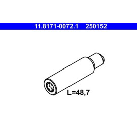 Führungsbolzen, Bremssattel 11.8171-0072.1 Führungsbolzen, Bremssattel 11.8171-0072.1