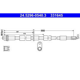 Bremsschlauch 24.5296-0540.3 Bremsschlauch 24.5296-0540.3