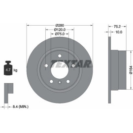 Textar 92146003 Bremsscheibe PRO