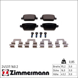 Bremsbelagsatz, Scheibenbremse 24537.160.2 Bremsbelagsatz, Scheibenbremse 24537.160.2