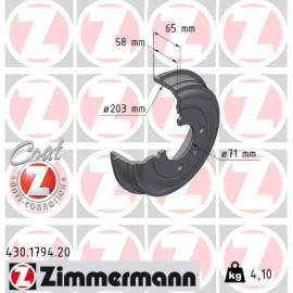 Bremstrommel 430.1794.20 Bremstrommel 430.1794.20