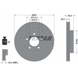 Textar 92230003 Bremsscheibe PRO