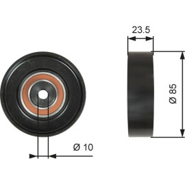 Umlenk-/Führungsrolle, Keilrippenriemen T36274 Umlenk-/Führungsrolle, Keilrippenriemen T36274