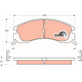 Bremsbelagsatz, Scheibenbremse GDB3200